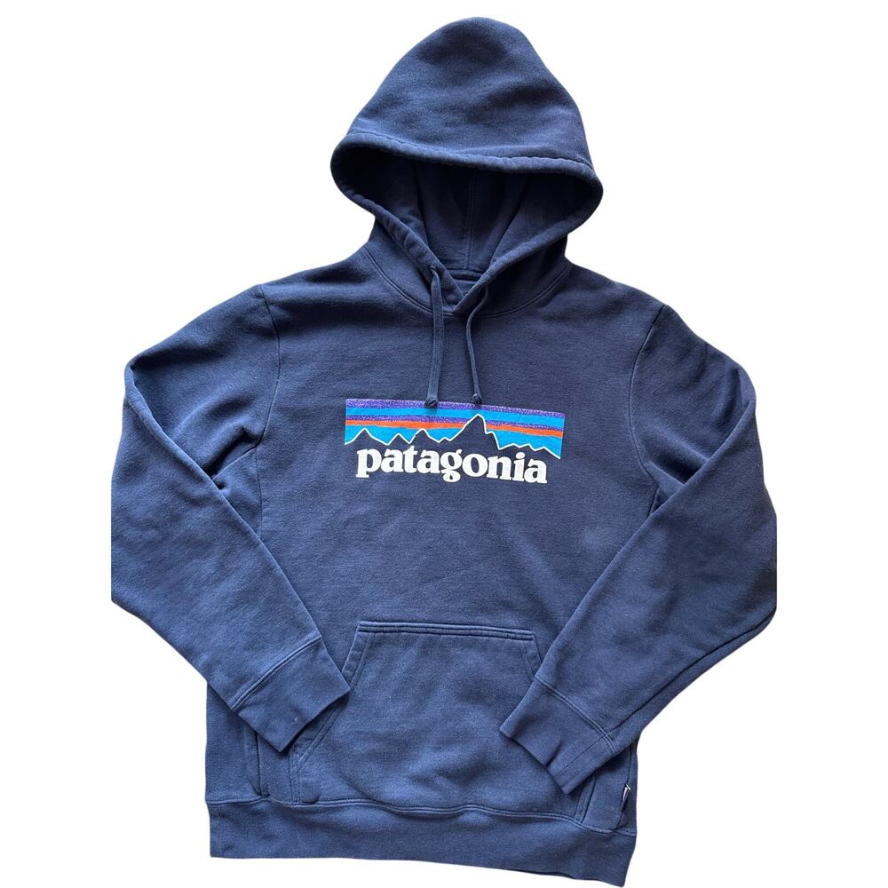 Patagonia Uprisal Navy Blue Logo Unisex Hoodie Men's Small Women's Medium